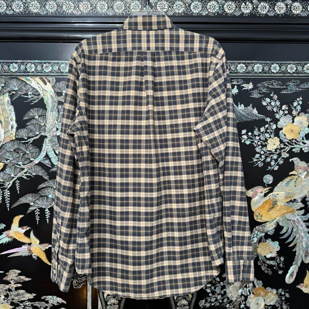 Ralph Lauren Navy Windowpane Plaid Button Shirt Long Sleeve Casual Wear L - Picture 5 of 11
